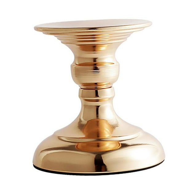 Portavelas de metal para velas de pilar Candelabro de de estilo nórdico Dorado S Zulema Portavelas de pilar