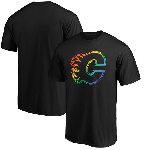 Men's Black Calgary Flames Team Pride Logo T-Shirt