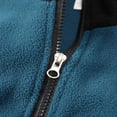 thumbnail image 6 of KHONTS Men's Quarter Sweatshirt Zip Quilted Long Sleeve Tee Stand Collar Fleece Color Block Pullover Tops Blue XXXL, 6 of 8