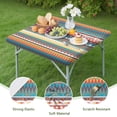 thumbnail image 4 of Bohemian Print Elastic Edge Square Table Cover for Outdoor Patio and Kitchen Table Decor, 4 of 6