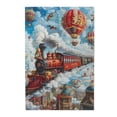 thumbnail image 2 of Naloa Red Train Hot Air Balloon Custom Puzzles Personalized Puzzle 1000 Pieces from Photo Custom Jigsaw Puzzle for Wedding, Graduation, (29.5×19.7in, Vertical), 2 of 9