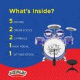 thumbnail image 1 of EMAAS Kids Jazz Drum Set para Niños — 5 Tambores, 2 Baquetas, Pedal Kick, Silla de Platill EMAAS EMAAS, 1 of 2