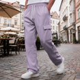 thumbnail image 5 of Sweat Pants for Mens Lounge Casual Joggers Workout Flared Loose Fit Gym Wide Leg Solid Oversized Relaxed Fit, 5 of 7