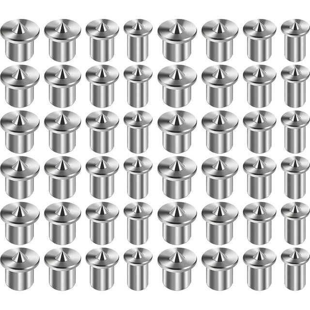 ZOUSSIQI 48Pcs Dowel Centers, Dowel Pin Center Drilling Hole Tool, Carbon Steel Dowel and Tenon Center Transfer Plug Plug Point Precise Woodworking Doweling Centering Positioning Pin for CA919-64996