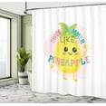 thumbnail image 5 of Ambesonne Girl Slogan Shower Curtain, Summer with Eyes, 69"Wx70"L, Multicolor, 5 of 5