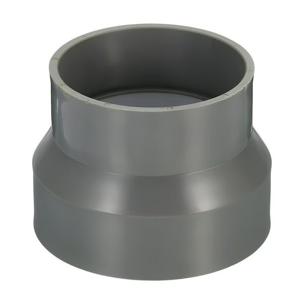 Conector reductor de conducto Uxcell, tubo de ventilación de calefacción y refrigeración, adaptador de tubo resistente al fuego gris de 4" a 3.5"