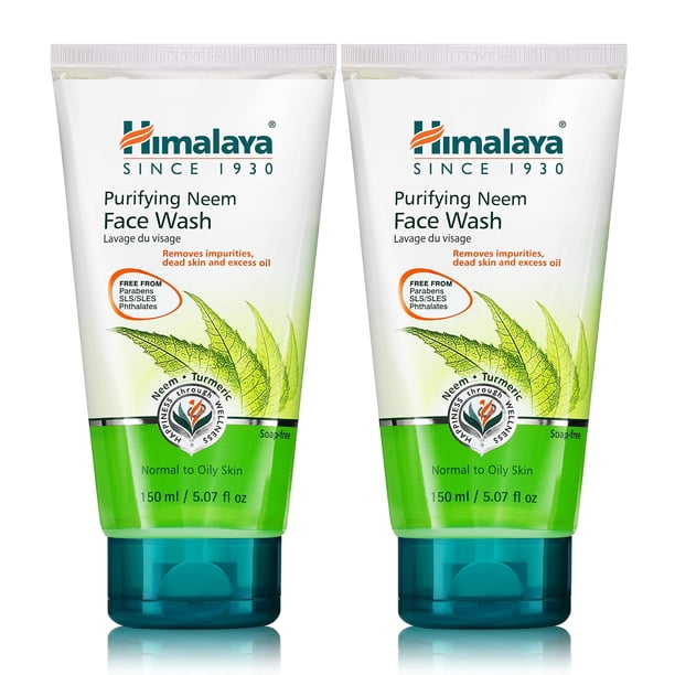 Jabón facial Himalaya purificador con neem para piel normal y grasa, 150 ml, paquete de 2