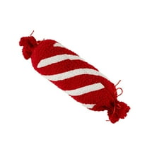 Festive Candy Stripe Long Throw Pillow - Machine Washable Polyester Decorative Cushion for Sofa/Bed, Holiday Home Decor, Xmas Cozy Accent Pillow
