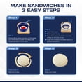 thumbnail image 4 of Uncrustable Sandwich Cutters for Kids Lunch, Sandwich Cutter And Sealer To Make Crustless PBJ, Decruster Sandwich Maker for Kids Boys Girls Lunch Accessories, Dishwasher Safe, Round, 4 of 7