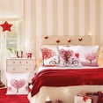 thumbnail image 3 of Valentines Day Pillow Covers Set of 4 20x20 inch, Red Love Heart Tree Throw Pillow Covers Pink Love Bicycle Pillowcase Anniversary Decorations Cherry Blossom Tree Cushion Case for Valentine Day Decor, 3 of 5