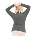 thumbnail image 3 of Stretch Is Comfort Women's Plus Size Warm Long Sleeve Turtleneck Top Charcoal Gray 3X, 3 of 6