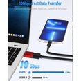 thumbnail image 3 of Adaptador USB C a USB 3.1 OTG (paquete de 3), adaptador USB tipo C macho a USB A hembra Thunderbolt 3 para MacBook Pro 2021, MacBook Air 2022, iPad Pro 2021, Ga Black, 3 of 5