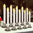 thumbnail image 6 of 10Pcs Dawn to Dusk Window Candles, Battery Operated Candlesticks, Flickering Flameless LED Taper Candles for Christmas Wedding Home Decor, 6 of 7