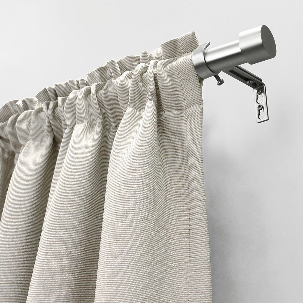 3/4" Single Curtain Rod Set with End Cap Finials 2-Pack
