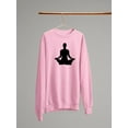 thumbnail image 3 of Yoga Silhouette      Sweatshirt Women -Image by Shutterstock, Female Medium, 3 of 4