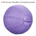 thumbnail image 4 of Uxcell 12 Inch Folding Hanging Wedding Home Party Paper Lanterns Purple 6 Pack, 4 of 7
