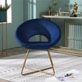 thumbnail image 2 of Soft Silky Velvet - Ergonomic Curved Back - Bedroom Accent - Scratch - Free Floor Protection, 2 of 5