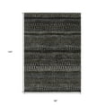 thumbnail image 3 of 8' X 10' Taupe Charcoal And Gray Striped Washable Indoor Outdoor Area Rug, 3 of 5
