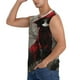 thumbnail image 3 of Fotbe Dark Red Hooded Girl Men's Camiseta sin Mangas Estampada para Hombres, Playera Casual para Gimnasio, Entrenamiento, Playa-Large, 3 of 7