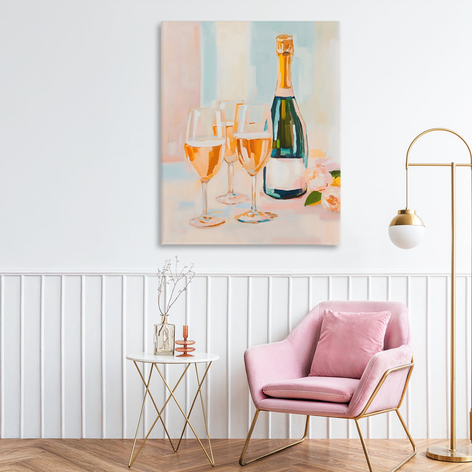 Stupell Industries Champagne Triple Toast Canvas Wall Art, design by The Prints Vibe