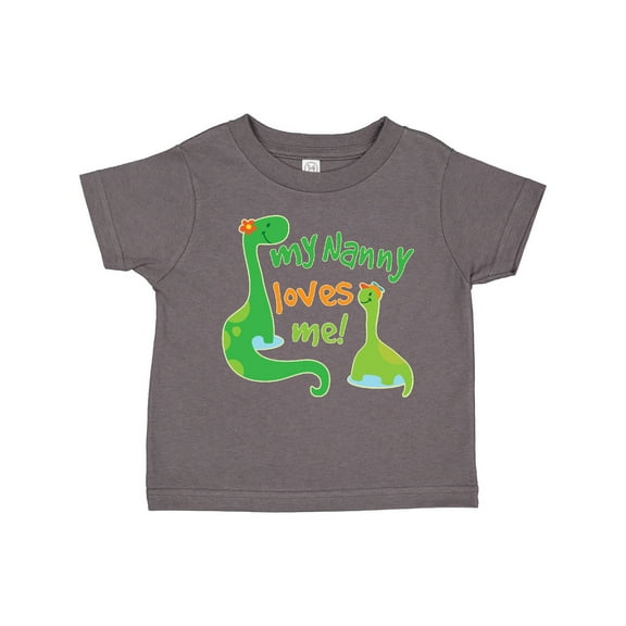 Inktastic My Nanny Loves Me Grandson Dinosaur Boys Toddler T-Shirt
