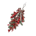 thumbnail image 5 of Christmas Wreath Wall Hanging, Front Door Wreath, Rustic DIY Artificial Flower Branch Red Berries Wreath for Home Xmas Decor Style C, 5 of 8