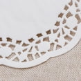 thumbnail image 3 of 100pcs Disposable Oil-absorbing White Lace Paper Doilies Cake Box Liner Packaging Paper Pad 4.5" (Random Grain Style), 3 of 6