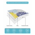 thumbnail image 5 of Quilts Twin-XL Size Bedding Set, Yellow Blue Sunflowers Lightweight Quilted Comforter, Boho Retro Floral Rustic Blossom Soft Reversible Bedspread Coverlet with Pillow Covers for All Season, 68" x 98", 5 of 7