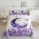 thumbnail image 1 of Juego de Cama Queen Size, Luna Morada Estampado Mariposa 3pzs para Niños, 1 of 6