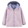 thumbnail image 2 of XXWXYD Girls Windbreaker Jacket Thermal Lined for Spring Fall Winter, Double-Layer Windproof Coat for Middle Large Kids, Multi-Season Outerwear 4-14Y, 2 of 9