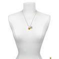 thumbnail image 3 of Delight Jewelry Resin Large 3-D Happy Face Silvertone Script Initial Disc - W - Charm Necklace, 20"+3", 3 of 4