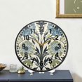 thumbnail image 4 of Yayeee Wall Clock Battery Operated 9.5" Silent Non-Ticking for Living Room, Blue Floral Pattern, 4 of 8