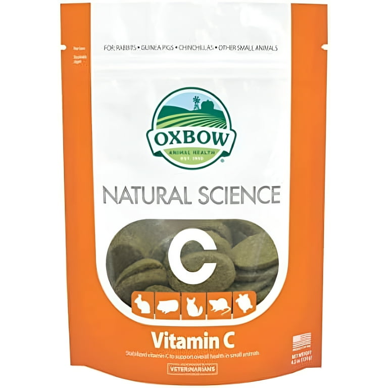 Oxbow Natural Science Vitamin C Supplement Vitamin C for Guinea Pigs and other Small Animals 4.2 oz