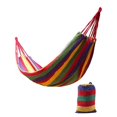 thumbnail image 4 of Hamaca, Lona 190 x 80 cm Longitud Total 190 cm Carga 100 KG, Cómodas Hamacas para Exteriores Hamaca de Viaje a Rayas Rojas, Hamaca Perfecta para Exteriores, Camping, Balcón, Jardín, Playa JM, 4 of 5