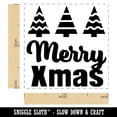 thumbnail image 2 of Merry Xmas Christmas Trees Self-Inking Rubber Stamp Ink Stamper - Black Ink - Small 1 Inch, 2 of 7