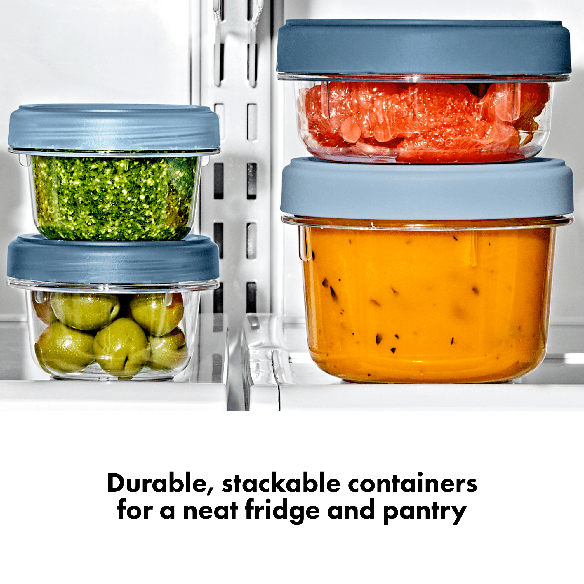 OXO Twist & Stack 12-oz Lunch Prep Container, 2-Pack, Ocean Blue