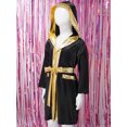 thumbnail image 4 of Alvivi Kids Boys Boxing Robe Martial Art Muay Thai Uniform Long Sleeve Kick Boxing Hooded Robe Outfits Black 14, 4 of 7
