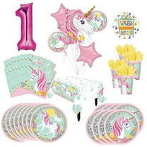 Mayflower Products Magical Unicorn Party Supplies 8 Guests 1st Birthday Balloon Bouquet Decorations
