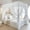 White, variant on 4 Corners Post Ruffle Princess Bed Canopy Curtain - Double Layer Cozy Drape Netting with 4 Openings - Elegant Mosquito Net for Girls and Adults Bedroom Decoration (White,Full)