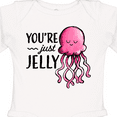 thumbnail image 4 of Inktastic You're Just Jelly with Pink Jellyfish Boys or Girls Long Sleeve Baby Bodysuit, 4 of 5