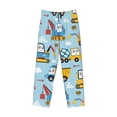 thumbnail image 6 of Uemuo Building Truck Pattern Men's Wide Leg Palazzo Lounge Pants with Pockets Light Weight Loose Comfy Casual Pajama Pants-Small, 6 of 9