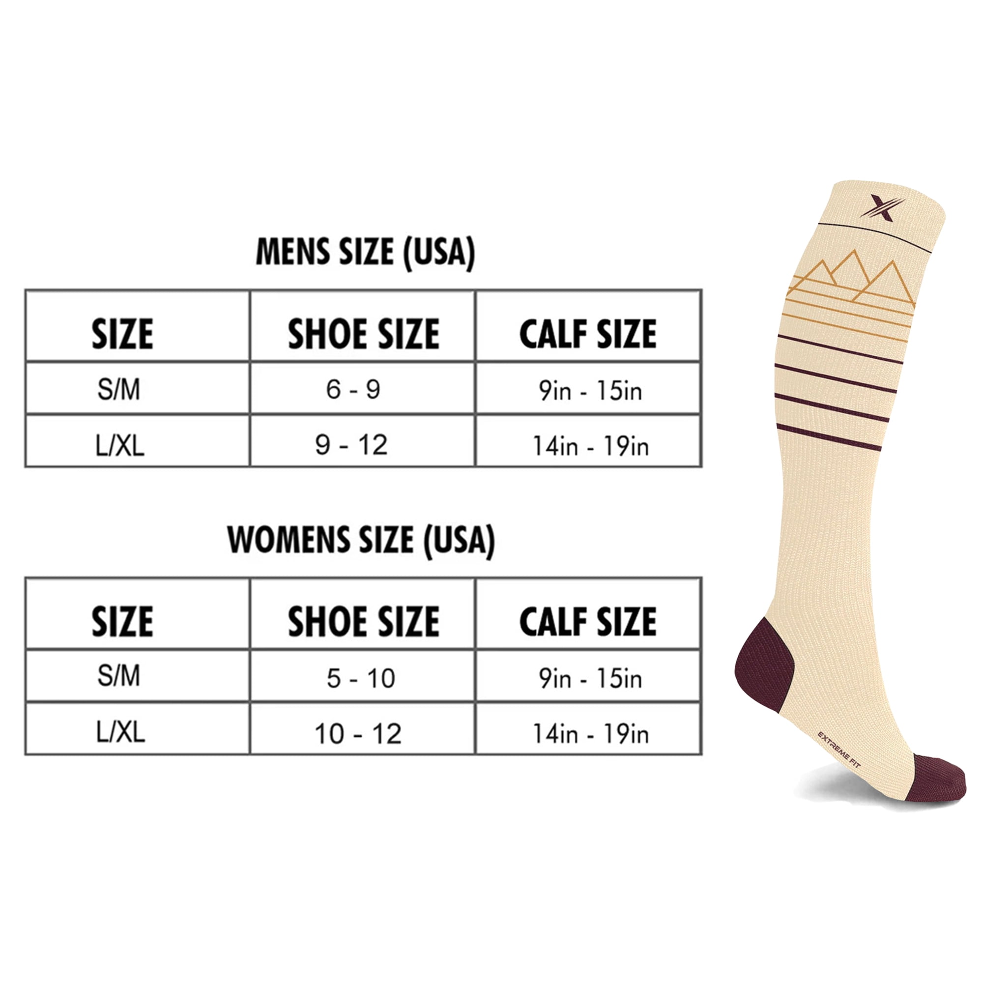 Premium Merino Wool Compression Socks - Designed For Winter, Hiking, Camping, Snowboarding, Skiing