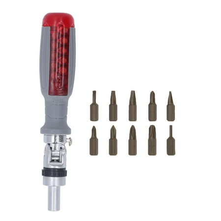 

1/4 Ratchet Screwdriver with Drive Bit Assortment Set Bidirectional Magnetic Ratcheting Screwdriver