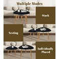 thumbnail image 4 of Set of 2 Triangle End Table Noir elegance black wooden Set of 2 Side Tables End Tables, Nesting Tables for Living Room, 4 of 5