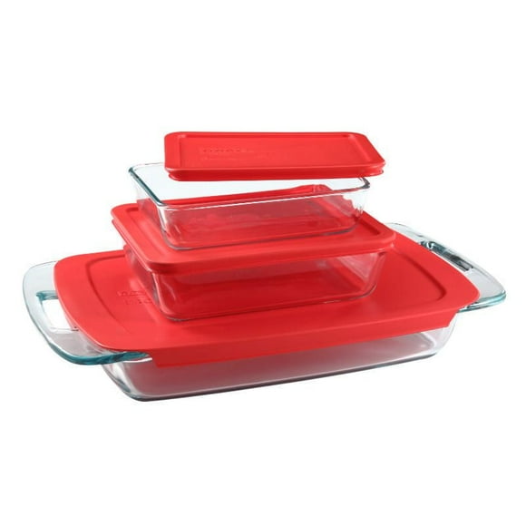Pyrex® Easy Grab 6 Piece Bake n' Store Value Pack, 6pc Easy Grab Bakeware Set