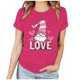 thumbnail image 3 of RKSTN Valentine's T Shirt for Women Oversized Crewneck Cute Valentines Gnomes Graphic Print Short Sleeve Shirt Womens Casual Solid Summer Plus Size Round Neck Loose Fits Tee Top for Valentine Gifts, 3 of 8