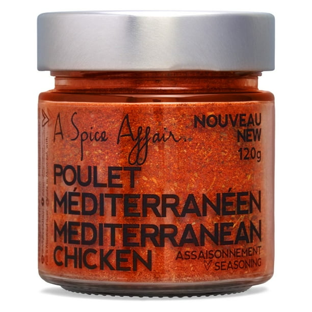Assaisonnement Méditerranéen au Poulet A Spice Affair. 120 G (4,2 oz) de Pot