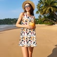 thumbnail image 3 of Easygdp Cute Cats para Vestido Transpirable de Mujer, Vestido Suelto de Manga Corta con Pliegues y Bolsillos para el Verano, 3 of 7