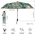thumbnail image 3 of FORMRS Travel Umbrella Folding Auto Open Close Windproof Rain UV Protection, Red Christmas Gingerbread, 3 of 8