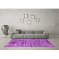 thumbnail image 3 of Ahgly Company Indoor Square Oriental Purple Industrial Area Rugs, 6' Square, 3 of 4